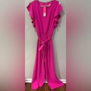 Lilly Pulitzer Anya Jumpsuit Bougainvillea Pink Size 6
NWT